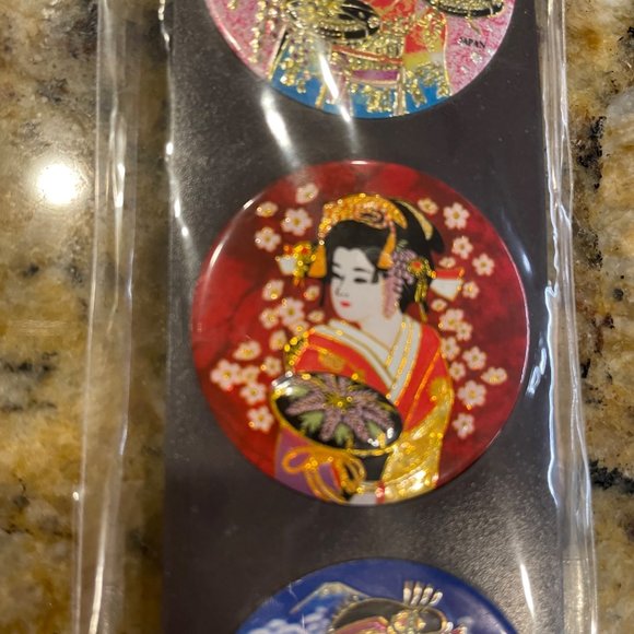 Japanese Chokin gold etched magnets - Picture 4 of 10